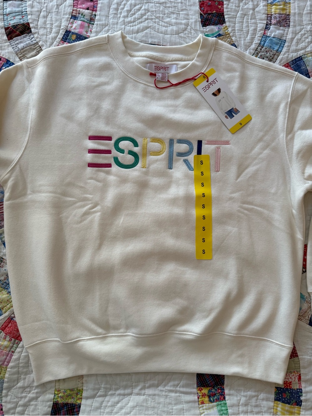 ESPRIT White Sweatshirt NWT Size Small - Picture 4 of 9